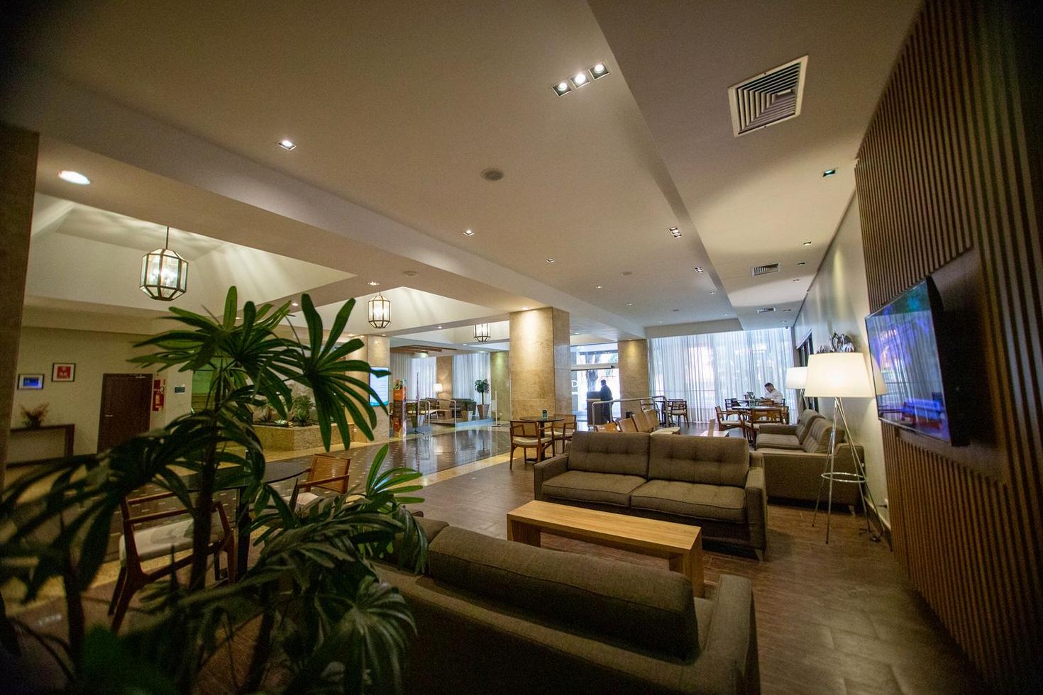 Modern meeting room with AV equipment