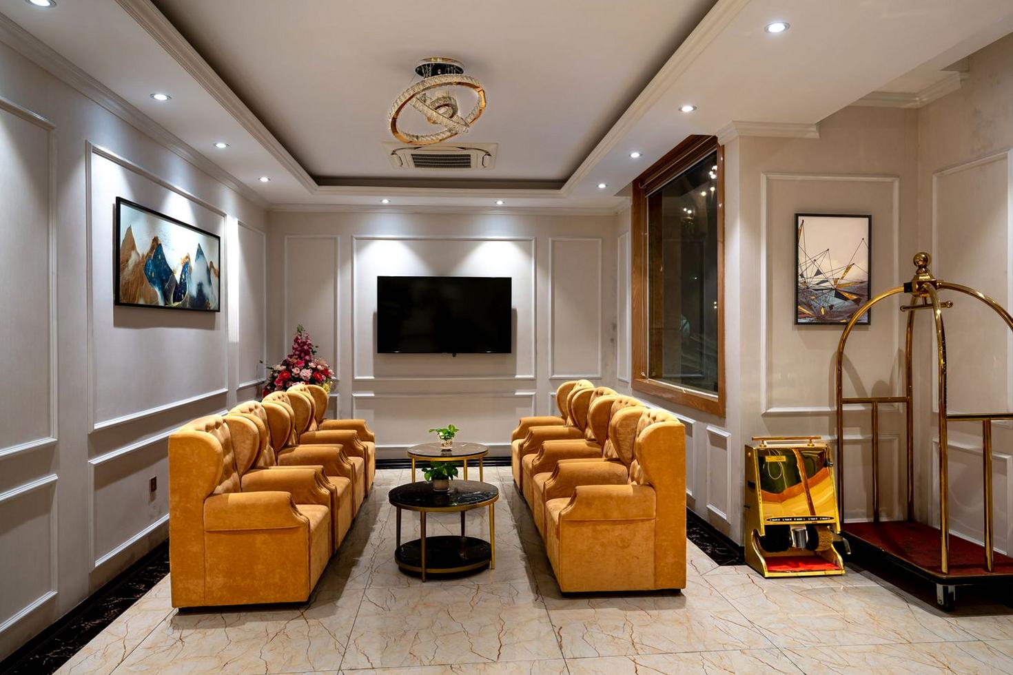 Luxury hotel lobby